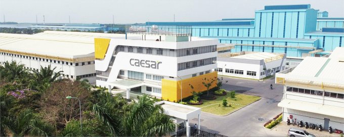 Caesar có phân xưởng - xưởng tủ, vòi nước rộng 40.000 m2 tại khu công nghiệp Nhơn Trạch - Đồng Nai.