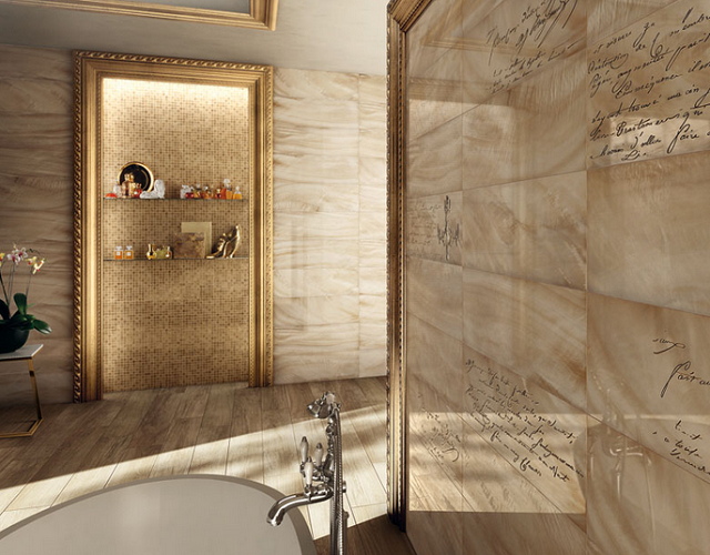 Vẻ đẹp cuốn hút của căn phòng tắm sử dụng gạch ốp tường Italia
